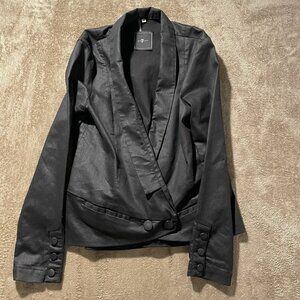 7 For All Mankind Blazer Womens Black Long Sleeve Tuxedo Size Medium